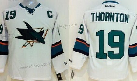 Barn San Jose Sharks #19 Joe Thornton 2014 Vit Tröjor