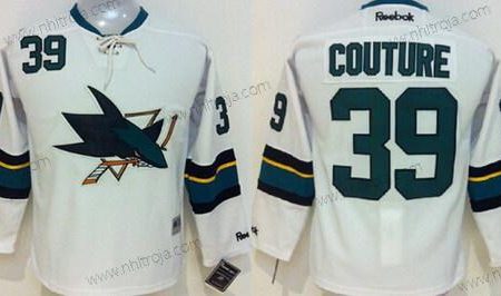 Barn San Jose Sharks #39 Logan Couture 2014 Vit Tröjor