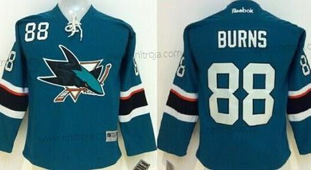 Barn San Jose Sharks #88 Brent Burns 2014 Blå Tröjor