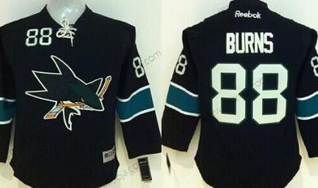 Barn San Jose Sharks #88 Brent Burns Svart Tredje tröjan Tröjor