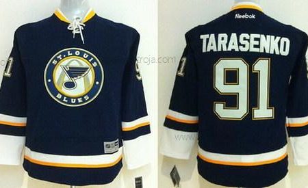 Barn St. Louis Blues #91 Vladimir Tarasenko Marin Blå Tredje tröjan Tröjor