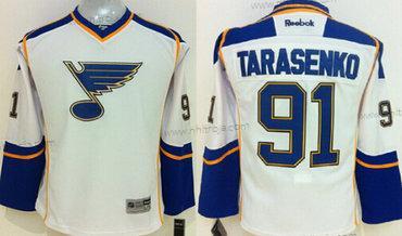 Barn St. Louis Blues #91 Vladimir Tarasenko Vit Tröjor