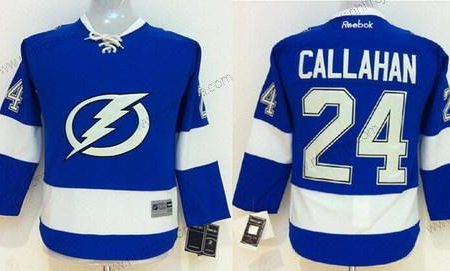 Barn Tampa Bay Lightning #24 Ryan Callahan New Vit Tröjor