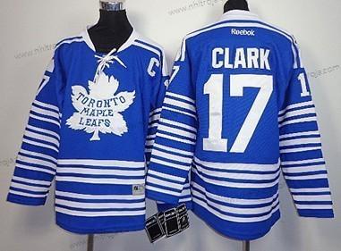 Barn Toronto Maple Leafs #17 Wendel Clark 2014 Vinter Klassisk Blå Tröjor