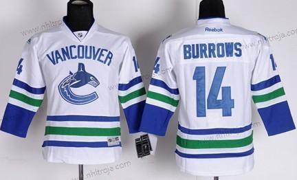 Barn Vancouver Canucks #14 Alexandre Burrows Vit Tröjor