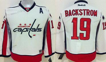 Barn Washington Capitals #19 Nicklas Backstrom Vit Tröjor