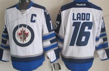 Barn Winnipeg Jets #16 Andrew Ladd Vit Tröjor