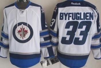 Barn Winnipeg Jets #33 Dustin Byfuglien Vit Tröjor