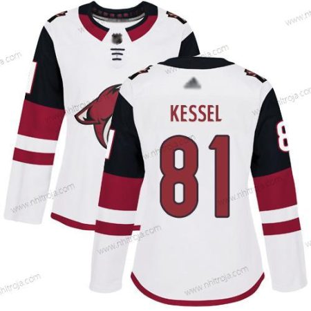 Dam Arizona Coyotes #81 Phil Kessel Vit Road Autentisk Stitched Hockey Tröjor