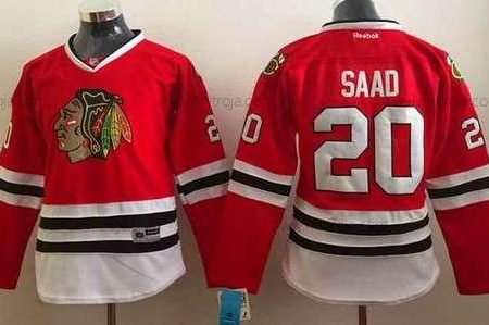 Dam Chicago Blackhawks #20 Brandon Saad Röd Tröjor