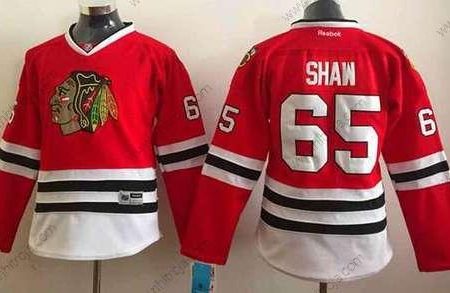 Dam Chicago Blackhawks #65 Andrew Shaw Röd Tröjor