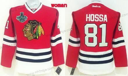 Dam Chicago Blackhawks #81 Marian Hossa 2015 Stanley Cup Röd Tröjor