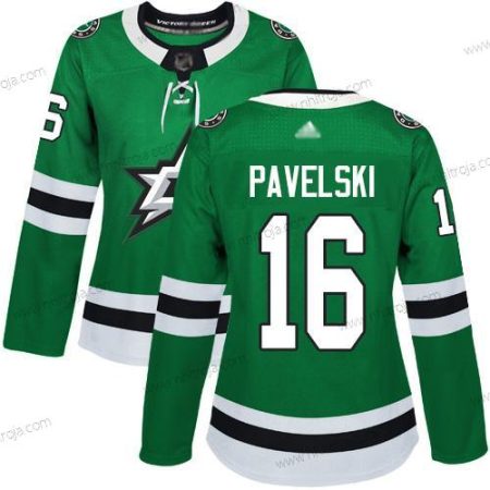 Dam Dallas Stars #16 Joe Pavelski Grön Autentisk Stitched Hockey Hemma Tröjor