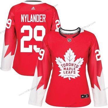 Dam Didas Toronto Maple Leafs #29 William Nylander Röd Team Kanada Autentisk Stitched NHL Tröjor