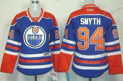 Dam Edmonton Oilers #94 Ryan Smyth Royal Blå Tröjor