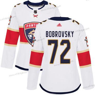 Dam Florida Panthers #72 Sergei Bobrovsky Vit Road Autentisk Stitched Hockey Tröjor