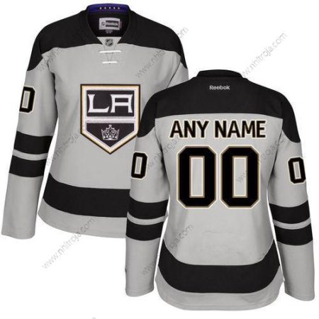 Dam Los Angeles Kings Skräddarsydda Grå Alternativ Stitched NHL Reebok Hockey Tröjor