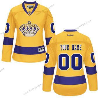 Dam Los Angeles Kings Skräddarsydda Reebok Guld Premier Alternativ Tröjor