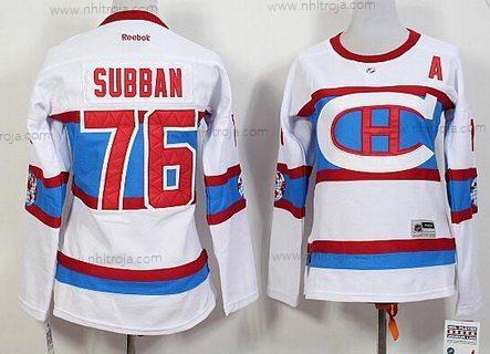 Dam Montreal Canadiens #76 Pk Subban Reebok Vit 2016 Vinter Klassisk Premier Tröjor