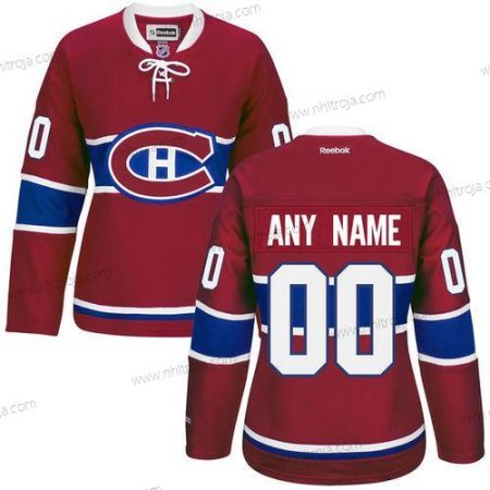 Dam Montreal Canadiens Skräddarsydda Röd Stitched NHL 2016 Reebok Hockey Hemma Tröjor