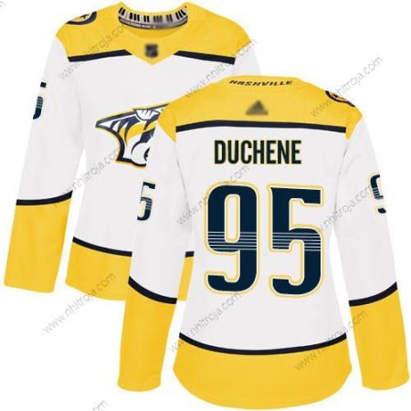 Dam Nashville Predators #95 Matt Duchene Vit Road Autentisk Stitched Hockey Tröjor