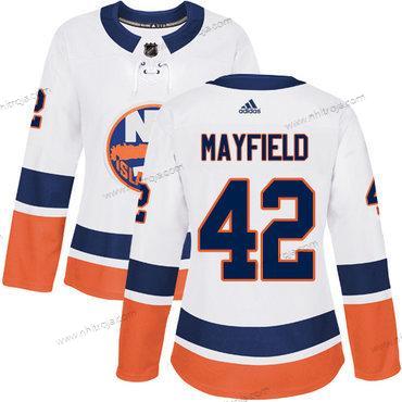 Dam New York Islanders #42 Scott Mayfield Reebok Vit Autentisk NHL Borta Tröjor