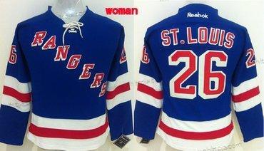 Dam New York Rangers #26 Martin St. Louis Blå Tröjor