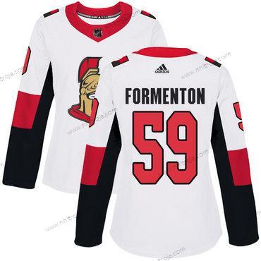 Dam Ottawa Senators Alex #59 Formenton Autentisk Vit NHL Borta Tröjor