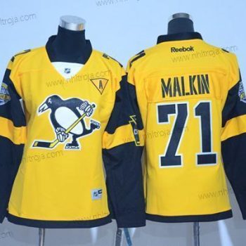 Dam Pittsburgh Penguins #71 Evgeni Malkin Guld 2017 Stadium Series Stitched NHL Tröjor