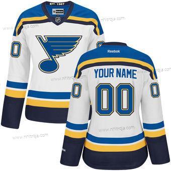 Dam St. Louis Blues Skräddarsydda Vit Premier Reebok NHL Tröjor