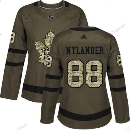 Dam Toronto Maple Leafs #88 William Nylander Grön Salute to Service Stitched Hockey Tröjor