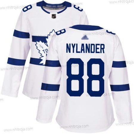 Dam Toronto Maple Leafs #88 William Nylander Vit Autentisk 2018 Stadium Series Stitched Hockey Tröjor