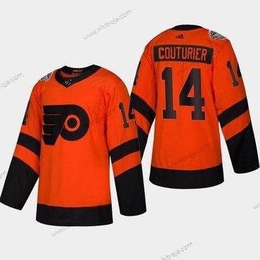 Herrar #14 Sean Couturier Philadelphia Flyers Coors 2019 Stadium Series Orange Autentisk Tröjor