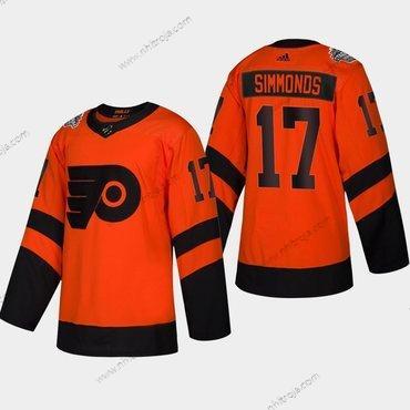 Herrar #17 Wayne Simmonds Philadelphia Flyers Coors 2019 Stadium Series Orange Autentisk Tröjor