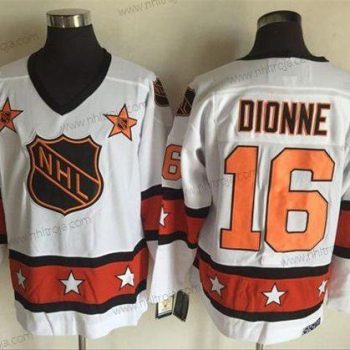 Herrar 1972-81 NHL All-Star #16 Marcel Dionne Vit CCM Stitched Vintage Hockey Tröjor