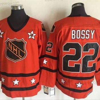 Herrar 1972-81 NHL All-Star #22 Mike Bossy Orange CCM Stitched Vintage Hockey Tröjor