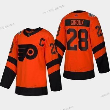 Herrar #28 Claude Giroux Philadelphia Flyers Coors 2019 Stadium Series Orange Autentisk Tröjor