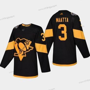 Herrar #3 Olli Maatta Pittsburgh Penguins Coors 2019 Stadium Series Svart Autentisk Tröjor