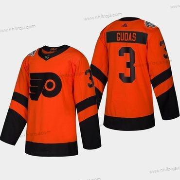 Herrar #3 Radko Gudas Philadelphia Flyers Coors 2019 Stadium Series Orange Autentisk Tröjor