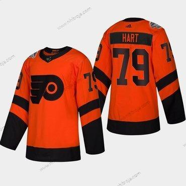 Herrar #79 Carter Hart Philadelphia Flyers Coors 2019 Stadium Series Orange Autentisk Tröjor