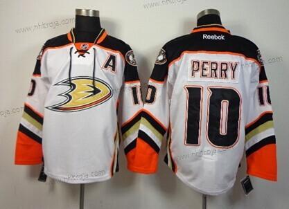 Herrar Anaheim Ducks #10 Corey Perry 2014 Vit Tröjor