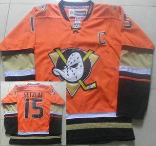 Herrar Anaheim Ducks #15 Ryan Getzlaf Reebok Orange Alternativ Premier Tröjor