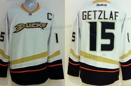 Herrar Anaheim Ducks #15 Ryan Getzlaf Vit Tröjor