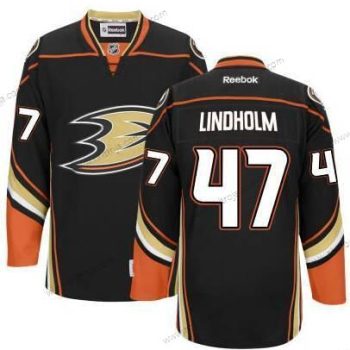 Herrar Anaheim Ducks #47 Hampus Lindholm Svart Tredje tröjan Tröjor