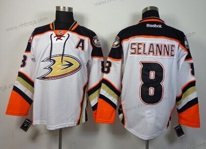 Herrar Anaheim Ducks #8 Teemu Selanne 2014 Vit Tröjor