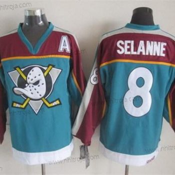 Herrar Anaheim Ducks #8 Teemu Selanne Blå Retro CCM Tröjor