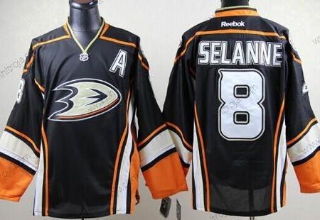 Herrar Anaheim Ducks #8 Teemu Selanne Svart Tredje tröjan Tröjor