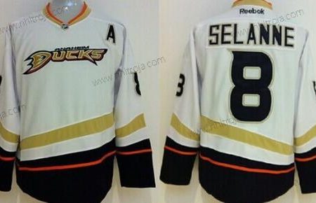 Herrar Anaheim Ducks #8 Teemu Selanne Vit Tröjor