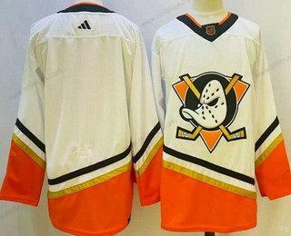 Herrar Anaheim Ducks Blank Vit 2022 Omvänd Retro Autentisk Tröjor