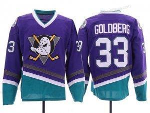 Herrar Anaheim Mighty Ducks #33 Greg Goldberg Vintage Lila Movie Tröjor